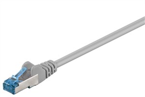 CAT 6A kabel krosowy, S/FTP (PiMF), szary, 0,25 m