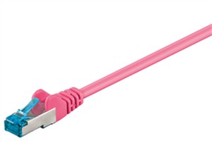 CAT 6A kabel krosowy, S/FTP (PiMF), purpurowy, 0,5 m