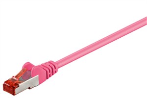 CAT 6 kabel krosowy, S/FTP (PiMF), purpurowy, 0,15 m