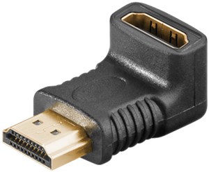 HDMI™-Winkeladapter 270° vertikal, 4K @ 60 Hz, vergoldet