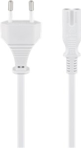 Connection Cable Euro Plug, 1.8 m, White