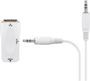 Adaptateur HDMI™/VGA Compact, Audio Inclus, Doré