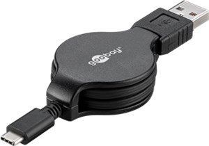 USB-C™ Charging and Sync Cable, Retractable