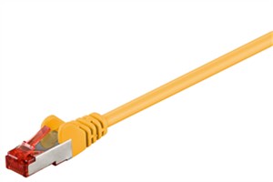 CAT 6 kabel krosowy S/FTP (PiMF), żółty, 0,5 m