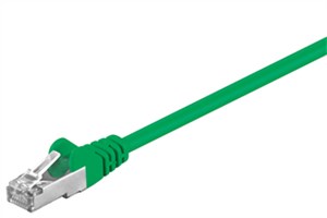 CAT 5e kabel krosowy, SF/UTP, zielony, 0,5 m