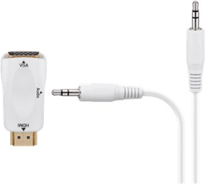 Adaptateur HDMI™/VGA Compact, Audio Inclus, Doré