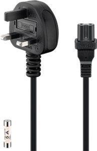 UK Mains Connection Cable, 1.8 m, Black