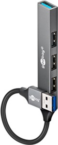 Slim 4-portowy koncentrator USB, USB-A na USB-A, 5 Gbit/s