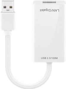USB 2.0 adattatore di rete Fast Ethernet, bianco