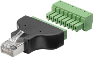 Terminal Block 8-pin > RJ45-Stecker (8P8C)