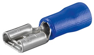 Connettore a crimpare femmina, blu