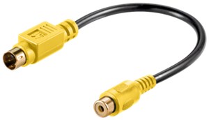 Video-Kabeladapter, S-Video zu Composite