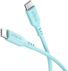 USB-C™ Silicone Cable, 1.5 m, turquoise