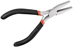 Flat-Nose Pliers with Half-Round Tip, 125 mm