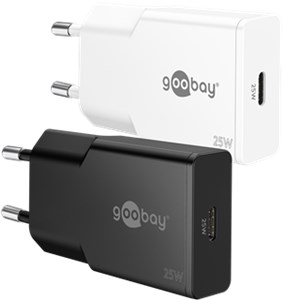 USB-C™ PD GaN Schnellladegerät Slim (25 W) schwarz