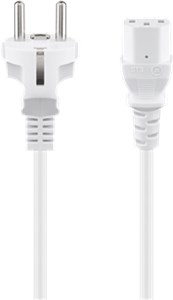 IEC Cord, 1.5 m, White