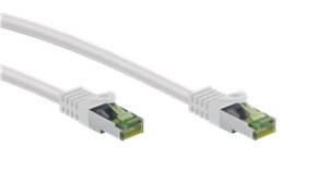 RJ45-Patchkabel mit CAT 8.1-S/FTP-Rohkabel, weiß