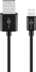 Lightning USB Lade- und Synchronisationskabel, 1 m, schwarz
