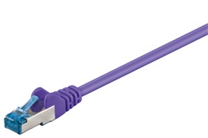 CAT 6A kabel krosowy, S/FTP (PiMF), fioletowy, 0,25 m