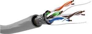 CAT 5e Netzwerkkabel, F/UTP, grau