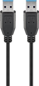 USB-A-Kabel, USB 3.0, 1,8 m, schwarz USB-A-Kabel, USB 3.0, 1,8 m, schwarz