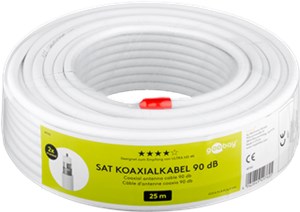 90 dB kabel koncentryczny SAT, podwójnie ekranowany