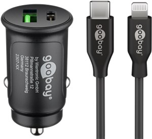 Dual USB Car Fast Charging Set Lightning (27 W)