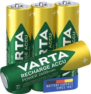 AA (Mignon)/HR6 (5716) Rechargeable - 2600 mAh, 4 pièces dans blister