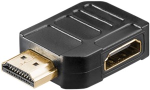 Adapter HDMI™ kątowy 270° poziomy, 4K @ 60 Hz, pozłacany