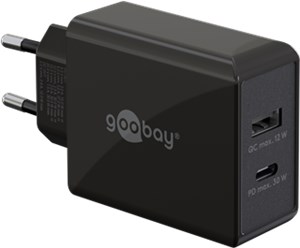 USB-C™ PD Dual Fast Charger (30 W) black