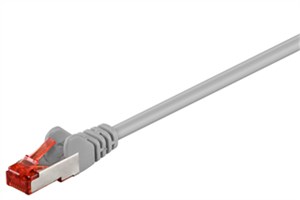 CAT 6 kabel krosowy S/FTP (PiMF), szary, 0,25 m
