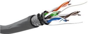 CAT 5e network cable, SF/UTP, grey