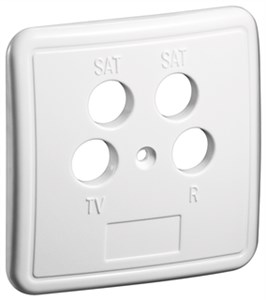 4-hole Cover Plate for Antenna Wall Sockets