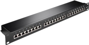 CAT 6 19-Zoll (48,3 cm) Patch Panel, 24 Port, (1 HE)