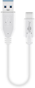 USB-C™ to USB A 3.0 Cable, White