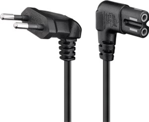 Connection Cable with Europlug, Angled, 2 m, black