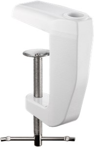 Pince de Fixation Remplacement pour Lampe de Loupe avec Bras Articulé, blanc