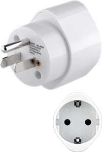 Reiseadapter Europa auf USA/Japan, weiß