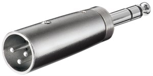 XLR Adapter, AUX Jack, 6.35 mm Stereo Male to XLR Male