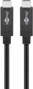 USB-C™-Kabel, USB 3.2, 100 W, 20 Gbit/s, Power Delivery, 1 m, schwarz