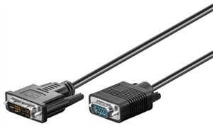 Cavo DVI-I/VGA Full HD, placcato nickel