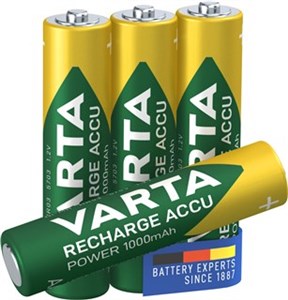 AAA (Micro)/HR03 (5703) Akku - 1000 mAh, 4 Stk. im Blister