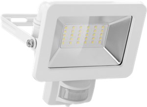 LED Outdoor Floodlight, 30 W, with Motion Sensor