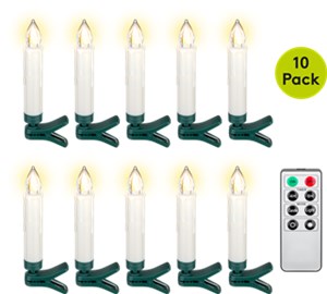 10 Bougies D'arbre de Noël LED sans Fil