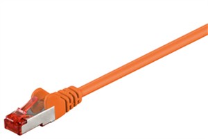 CAT 6 Câble Patch, S/FTP (PiMF), orange, 0,25 m