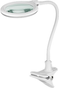 Lampe Loupe à LED avec Pince, 6 W, blanc