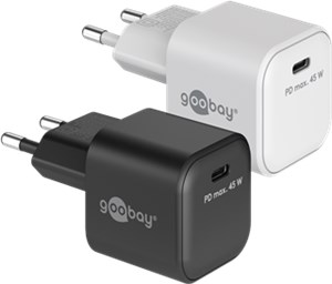 Caricatore rapido USB-C™ PD GaN Nano (45 W) bianco