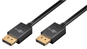 Slim DisplayPort™-Kabel 2.0/2.1, 40 Gbit/s Slim DisplayPort™-Kabel 2.0/2.1, 40 Gbit/s