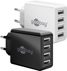 USB-A Multiport-Ladegerät (30 W) schwarz