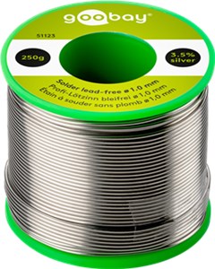 Étain de Soudure Professionnel sans Plomb, ø 1,0 mm, 250 g